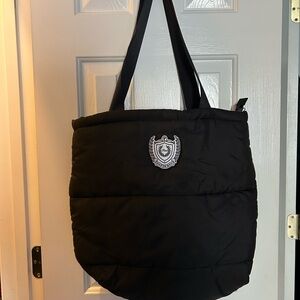 PINK Victoria's Secret Black Puffer Tote